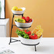 Utile 3 Tier White Bowl with metal rack Utile