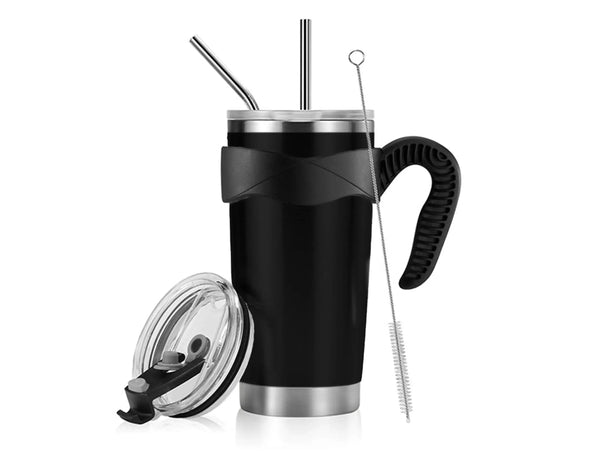 (SHOWS) Q Utilé 20oz Insulated cup with handle, straws and lid Utilé