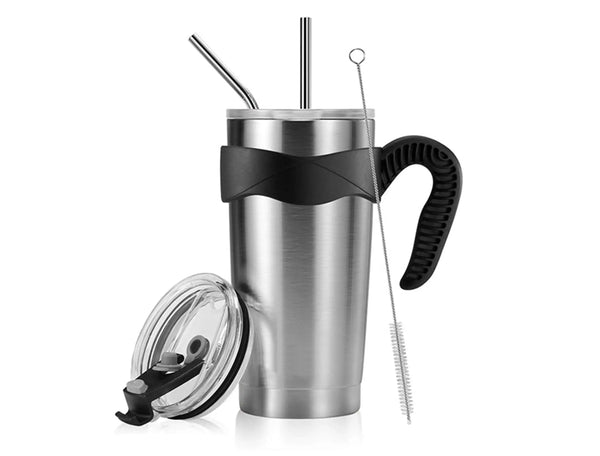 (SHOWS) Q Utilé 20oz Insulated cup with handle, straws and lid Utilé