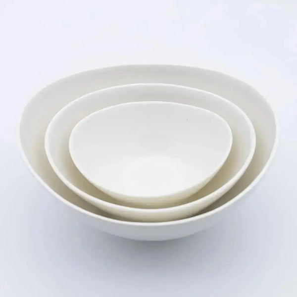 Utile 3 Tier White Bowl with metal rack Utile