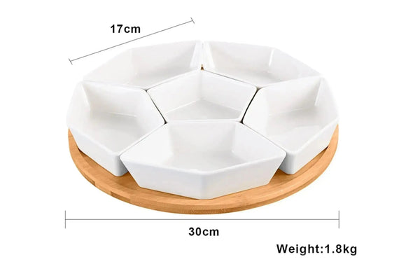 Utile 7 Pc Pentagon Serving Dish Utile